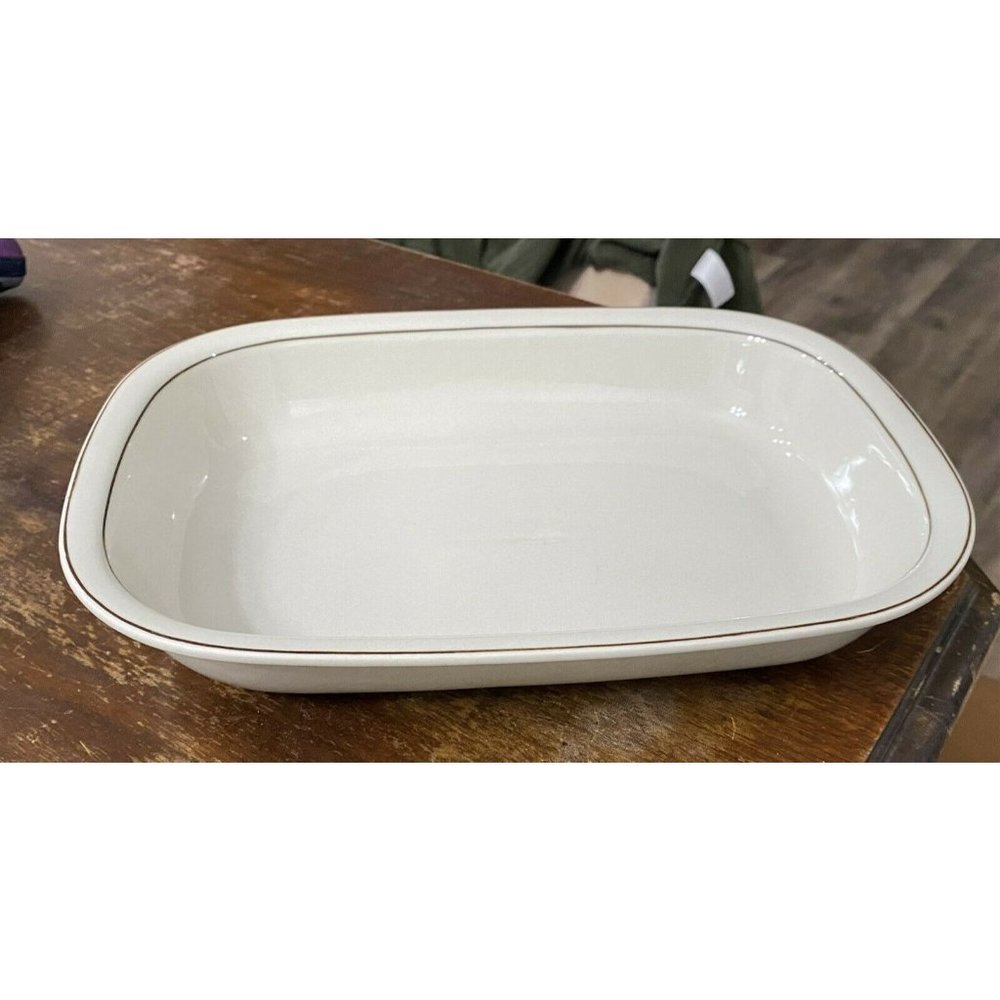 Arabia Finland Fennica Rectangular Baker Casserole Dish 12" Pottery Beige